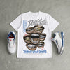 “True Blue” 3s DopeSkill T-Shirt The Mouth With No Droughts Graphic