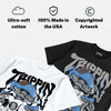 Black University Blue 5s DopeSkill T-Shirt Trippin Graphic