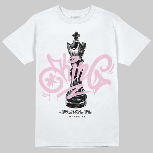 Dunk Low LX Pink Foam DopeSkill T-Shirt King Chess Graphic Streetwear - White 