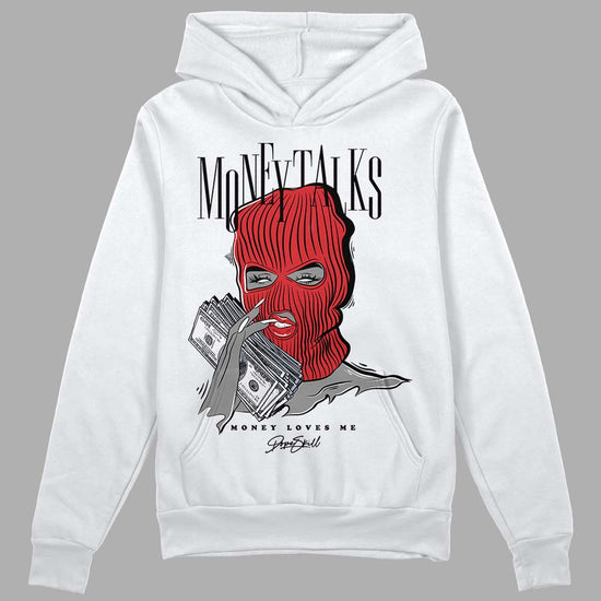 Jordan 4 “Bred Reimagined” DopeSkill Hoodie Sweatshirt Money Talks Graphic Streetwear - White 