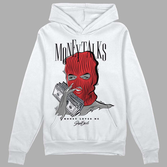 Jordan 4 “Bred Reimagined” DopeSkill Hoodie Sweatshirt Money Talks Graphic Streetwear - White 