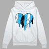 Jordan 1 High Retro OG “University Blue” DopeSkill Hoodie Sweatshirt Slime Drip Heart Graphic Streetwear - White