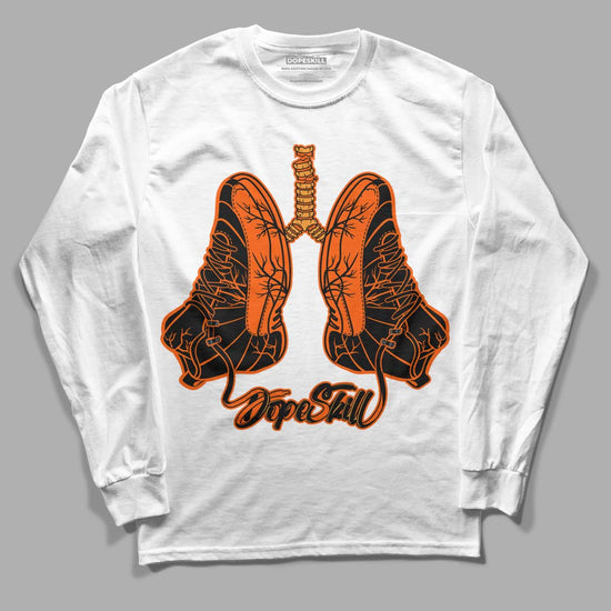 Jordan 12 Retro Brilliant Orange DopeSkill Long Sleeve T-Shirt Breathe Graphic Streetwear - White