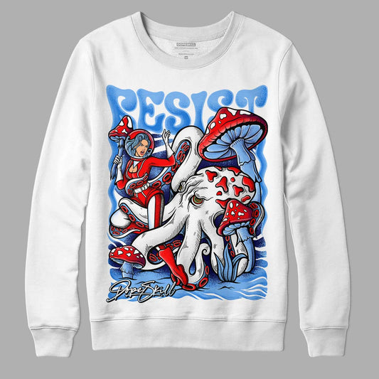 Jordan 6 University Blue DopeSkill Sweatshirt Resist Graphic Streetwear - White