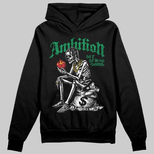 Green Sneakers DopeSkill Hoodie Sweatshirt Ambition Graphic Streetwear - Black