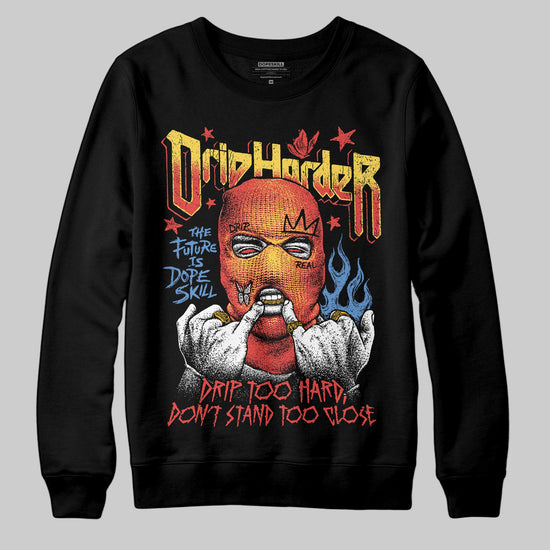 Red Sneakers DopeSkill Sweatshirt Drip Harder Graphic Streetwear - Black