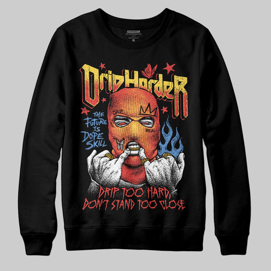 Red Sneakers DopeSkill Sweatshirt Drip Harder Graphic Streetwear - Black