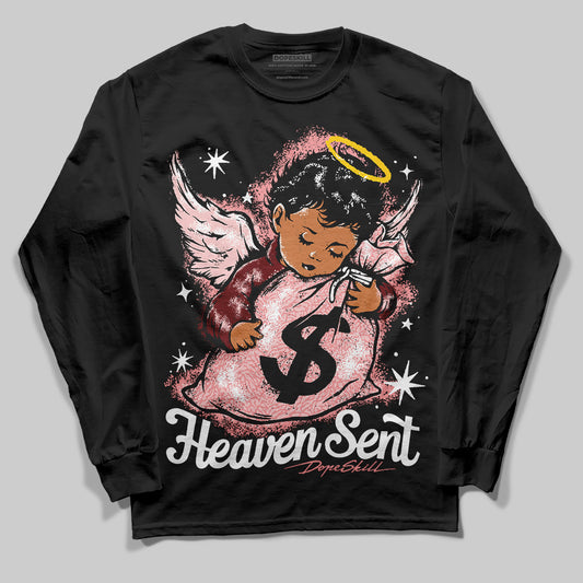 Jordan 3 Retro Valentine's Day Treat Yourself (2025) DopeSkill Long Sleeve T-Shirt Heaven Sent Graphic Streetwear - Black