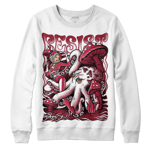 Jordan 1 Retro High '85 OG Metallic Burgundy DopeSkill Sweatshirt Resist Graphic Streetwear - White