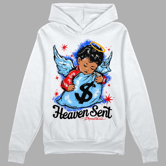 Travis Scott x Jordan 4 Retro 'Cactus Jack' DopeSkill Hoodie Sweatshirt Heaven Sent Graphic Streetwear - White