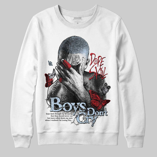 Jordan 5 Retro OG Black Metallic Reimagined DopeSkill Sweatshirt Boys Don't Cry Graphic Streetwear - White