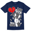 Jordan 3 "Midnight Navy" DopeSkill Navy T-shirt Love Sick Graphic Streetwear