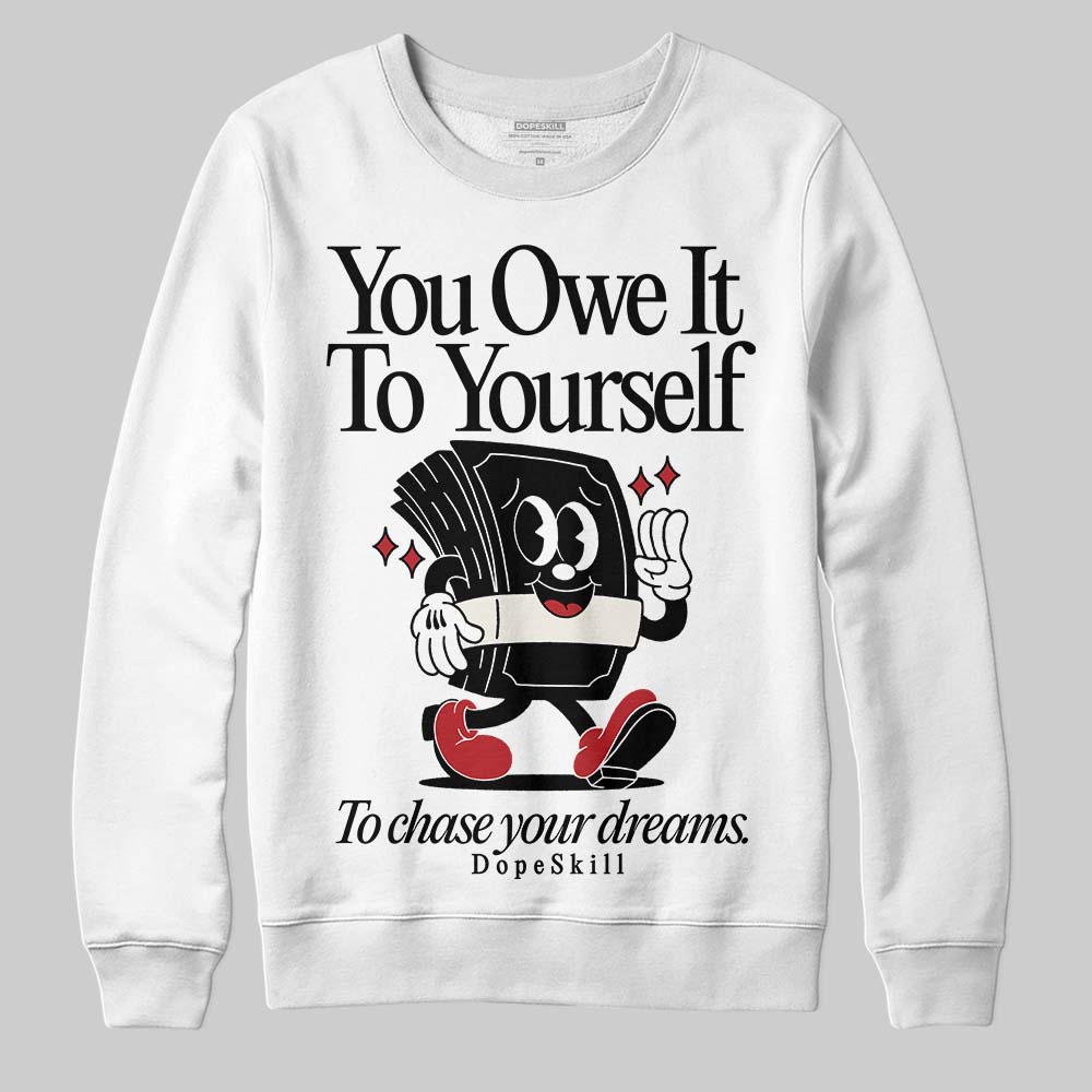 Nigel Sylvester x Jordan 1 Low OG “Nitro” DopeSkill Sweatshirt Owe It To Yourself Graphic Streetwear - White