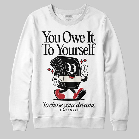 Nigel Sylvester x Jordan 1 Low OG “Nitro” DopeSkill Sweatshirt Owe It To Yourself Graphic Streetwear - White