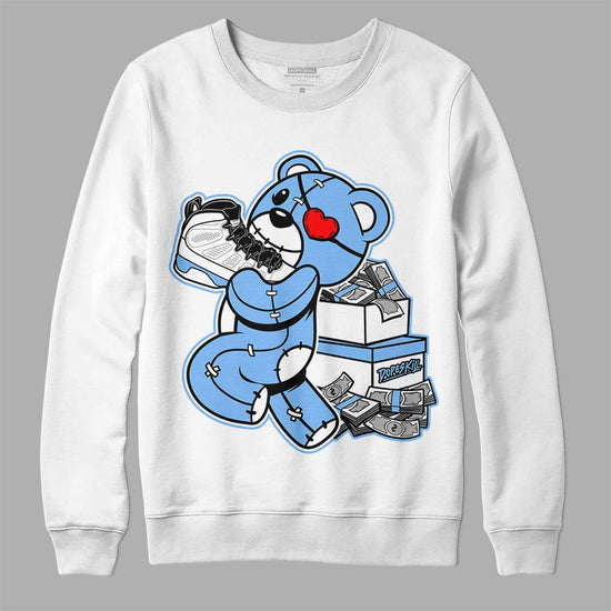 Jordan 9 Powder Blue DopeSkill Sweatshirt Bear Steals Sneaker Graphic Streetwear - White 