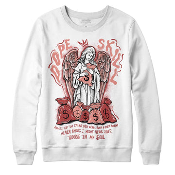 Jordan 13 “Dune Red” DopeSkill Sweatshirt Angels Graphic Streetwear - White