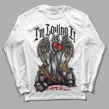 Jordan 11 "Gratitude" DopeSkill Long Sleeve T-Shirt New I'm Loving It Graphic Streetwear - White 