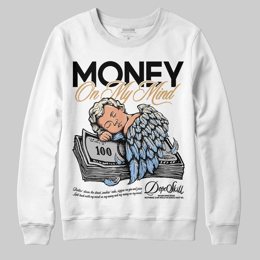 Nike Air Diamond Turf Must Be the Money DopeSkill Sweatshirt MOMM Graphic Streetwear - White