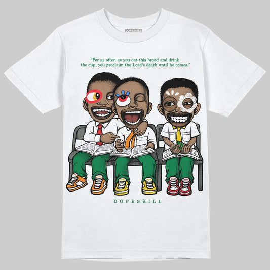 Jordan 5 “Lucky Green” DopeSkill T-Shirt First Sunday Graphic Streetwear - White