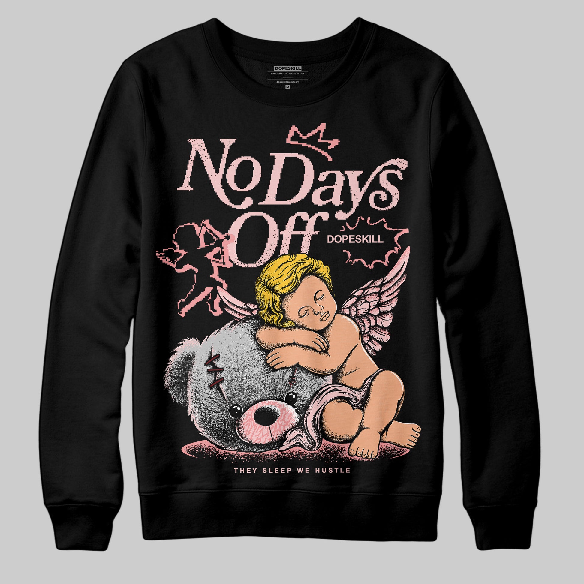 Jordan 3 Retro Valentine's Day Treat Yourself (2025) DopeSkill Sweatshirt New No Days Off Graphic Streetwear - Black