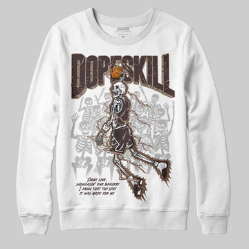 SoleFly x Air Jordan 12 Retro SP 'Cafecito/Baroque Brown' DopeSkill Sweatshirt Thunder Dunk Graphic Streetwear - White