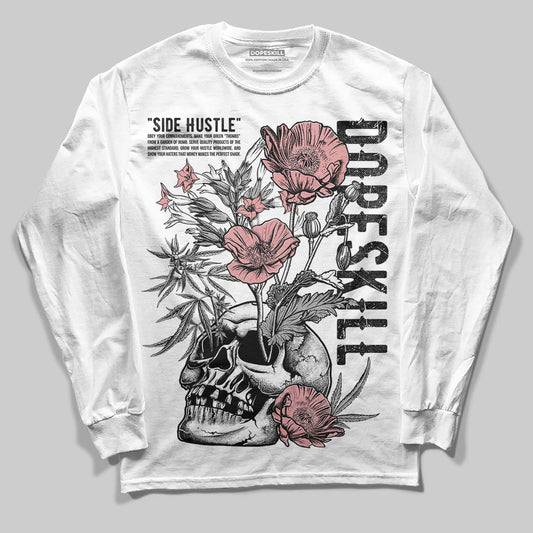 Harris Tweed x Wmns Dunk Low 'Black Phantom' DopeSkill Long Sleeve T-Shirt Side Hustle Graphic Streetwear - White 