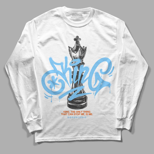 Dunk Low Futura University Blue DopeSkill Long Sleeve T-Shirt King Chess Graphic Streetwear - White