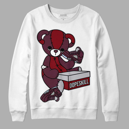 Jordan 5 Retro Burgundy (2023) DopeSkill Sweatshirt Sneakerhead BEAR Graphic Streetwear - White