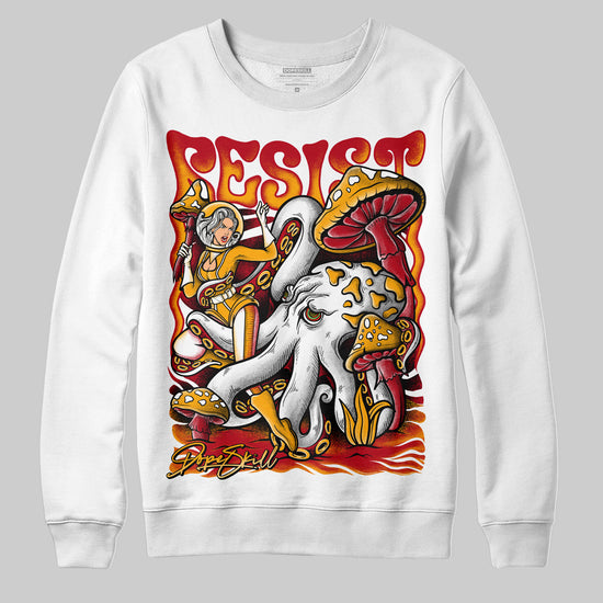 Jordan 7 Retro Cardinal DopeSkill Sweatshirt Resist Graphic Streetwear - White