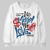 Jordan 12 Retro French Blue (2025) DopeSkill Sweatshirt No Money No Love Typo Graphic Streetwear