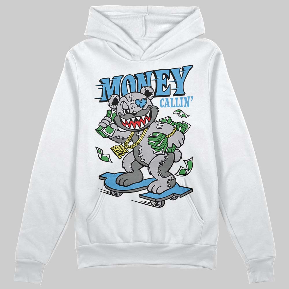 Grey Sneakers DopeSkill Hoodie Sweatshirt Money Callin' Graphic Streetwear - White
