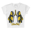 Dunk Low Vintage “Michigan” DopeSkill Women's Crop Top Breathe Graphic Streetwear - White 