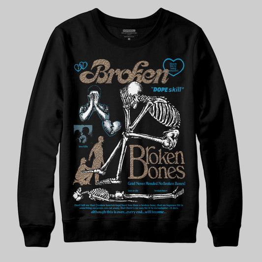 Jordan 3 GS “We Outside” DopeSkill Sweatshirt Broken Bones Graphic Streetwear - Black