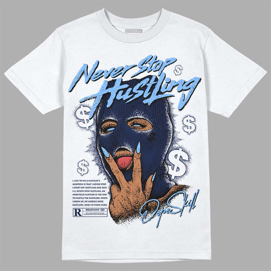 Jordan 5 Midnight Navy DopeSkill T-Shirt Never Stop Hustling Graphic Streetwear 