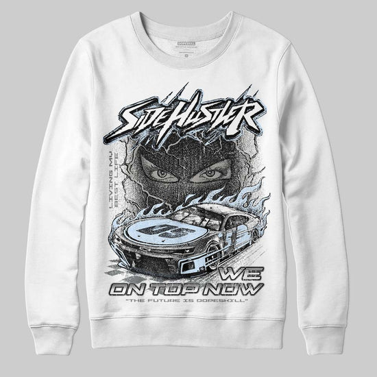 Jordan 9 Cool Grey DopeSkill Sweatshirt New Side Hustler Graphic Streetwear - White