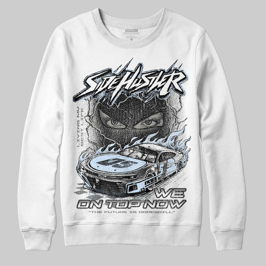 Jordan 9 Cool Grey DopeSkill Sweatshirt New Side Hustler Graphic Streetwear - White