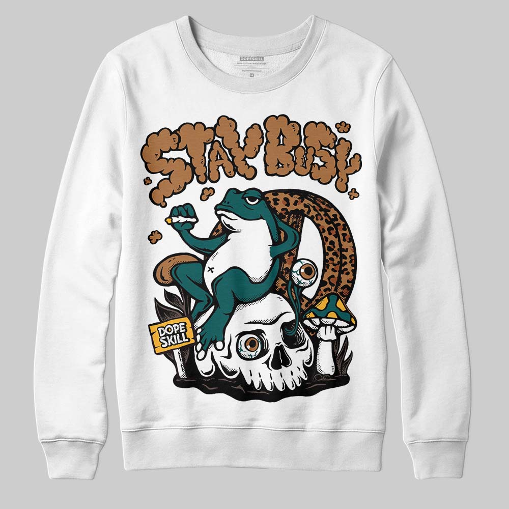 Adidas Samba OG Leopard Pack Collegiate Green DopeSkill Sweatshirt Stay Busy Graphic Streetwear - White