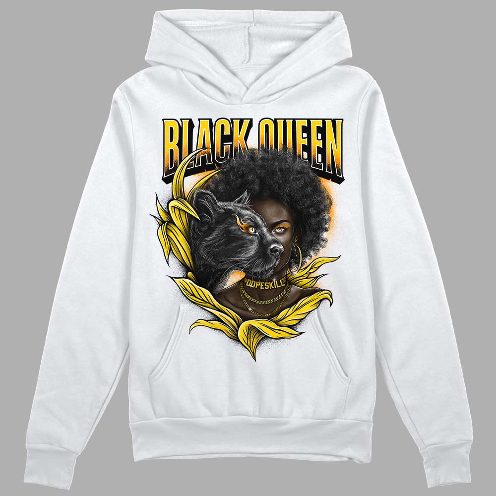 Jordan 6 “Yellow Ochre” DopeSkill Hoodie Sweatshirt New Black Queen Graphic Streetwear - White