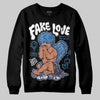 Jordan 3 "Midnight Navy" DopeSkill Sweatshirt False Love Graphic Streetwear - Black