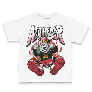 Jordan 1 Low OG "Chicago" DopeSkill Toddler Kids T-shirt At The Top Graphic Streetwear - White 