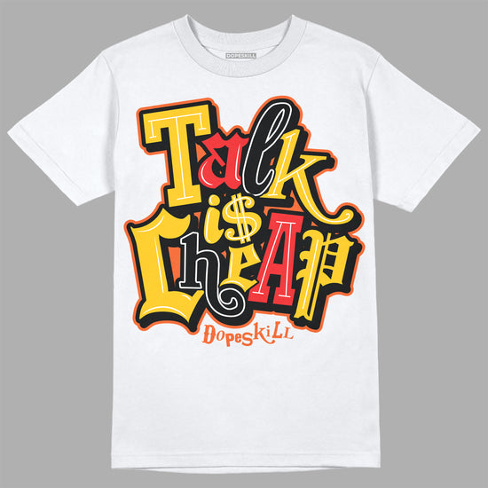 Yellow Sneakers DopeSkill T-Shirt Talk Is Chip Graphic Streetwear - White