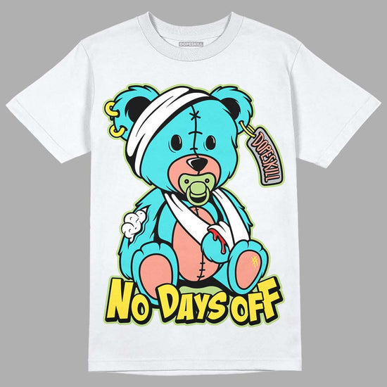 New Balance 9060 “Cyan Burst” DopeSkill T-Shirt Hurt Bear Graphic Streetwear - White