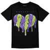 Jordan 4 Canyon Purple DopeSkill T-Shirt Slime Drip Heart Graphic Streetwear - Black 