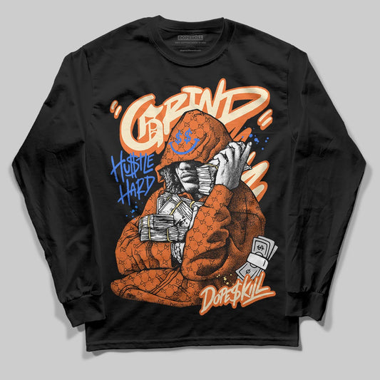 Orange Sneakers DopeSkill Long Sleeve T-Shirt Grind Pray Graphic Streetwear - Black