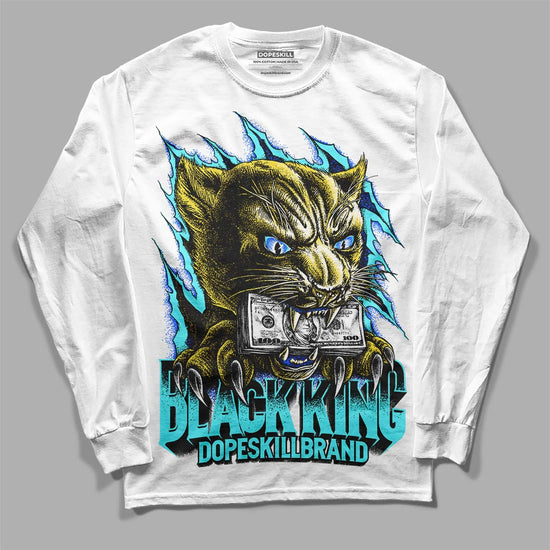 Jordan 5 Aqua DopeSkill Long Sleeve T-Shirt Black King Graphic Streetwear - White