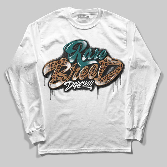 Adidas Samba OG Leopard Pack Collegiate Green DopeSkill Long Sleeve T-Shirt Rare Breed Type Graphic Streetwear - White