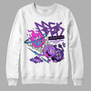 PURPLE Sneakers DopeSkill Sweatshirt Break Through Graphic Streetwear - White