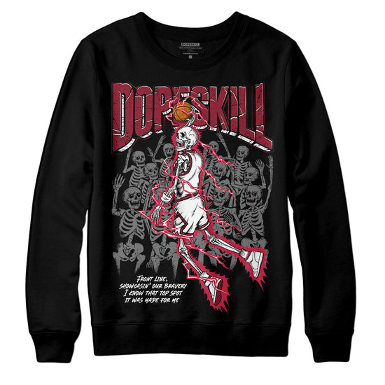 Jordan 1 Retro High '85 OG Metallic Burgundy DopeSkill Sweatshirt Thunder Dunk Graphic Streetwear - Black