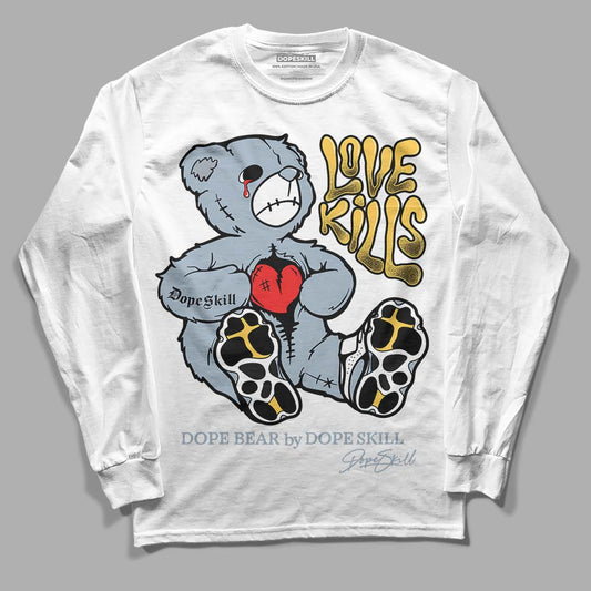 Jordan 13 “Blue Grey” DopeSkill Long Sleeve T-Shirt Love Kills Graphic Streetwear - White 