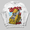 Yellow Sneakers DopeSkill Long Sleeve T-Shirt Grind Pray Graphic Streetwear - White 
